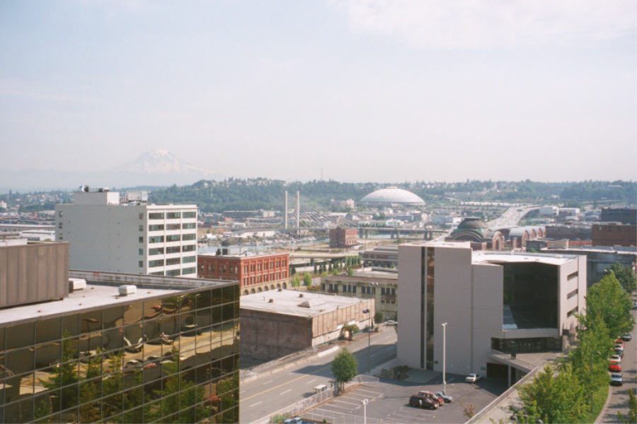 Views of Mt Ranier and Tacoma, WA.